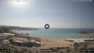 Vorschaubild 23. Juli 2026 06:00 Ayia Napa Zypern - Nissi Beach Panorama